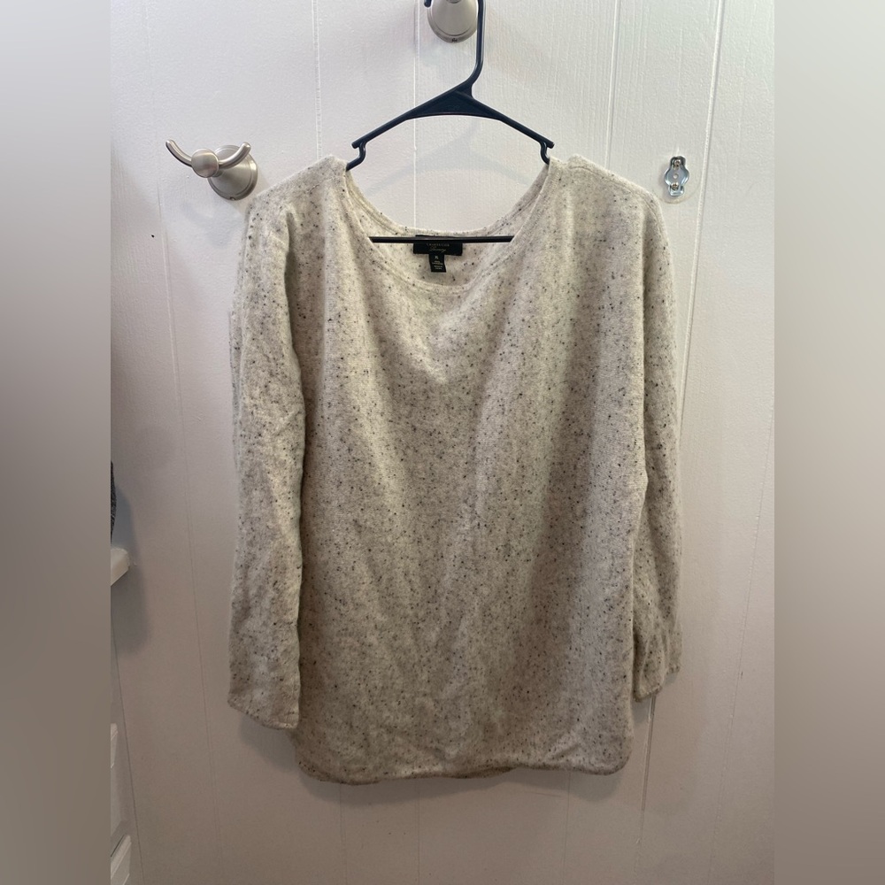 Cashmere Charter Club speckled gray cashmere sweater